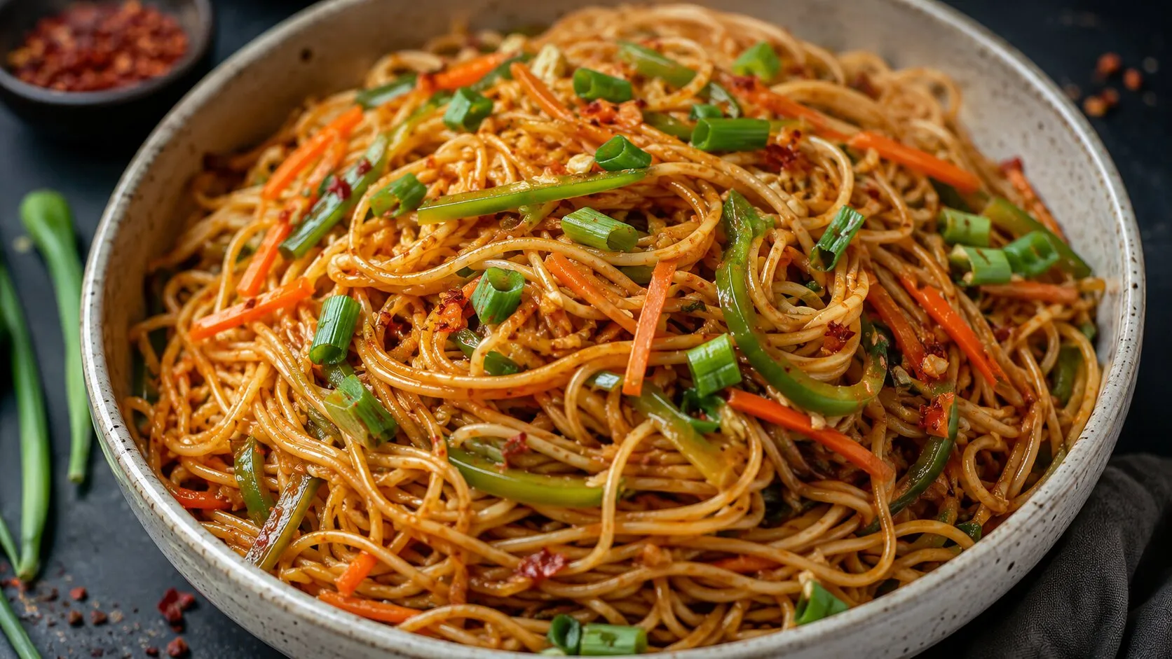10-Minute Spicy Garlic Chili Noodles