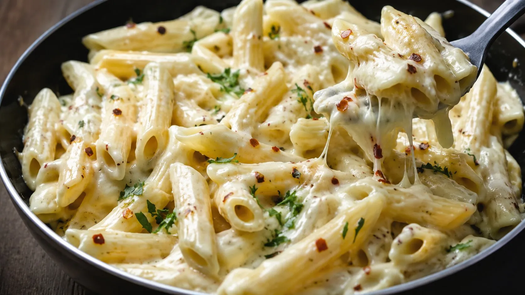  15-Minute Creamy Garlic Cheesy Pasta