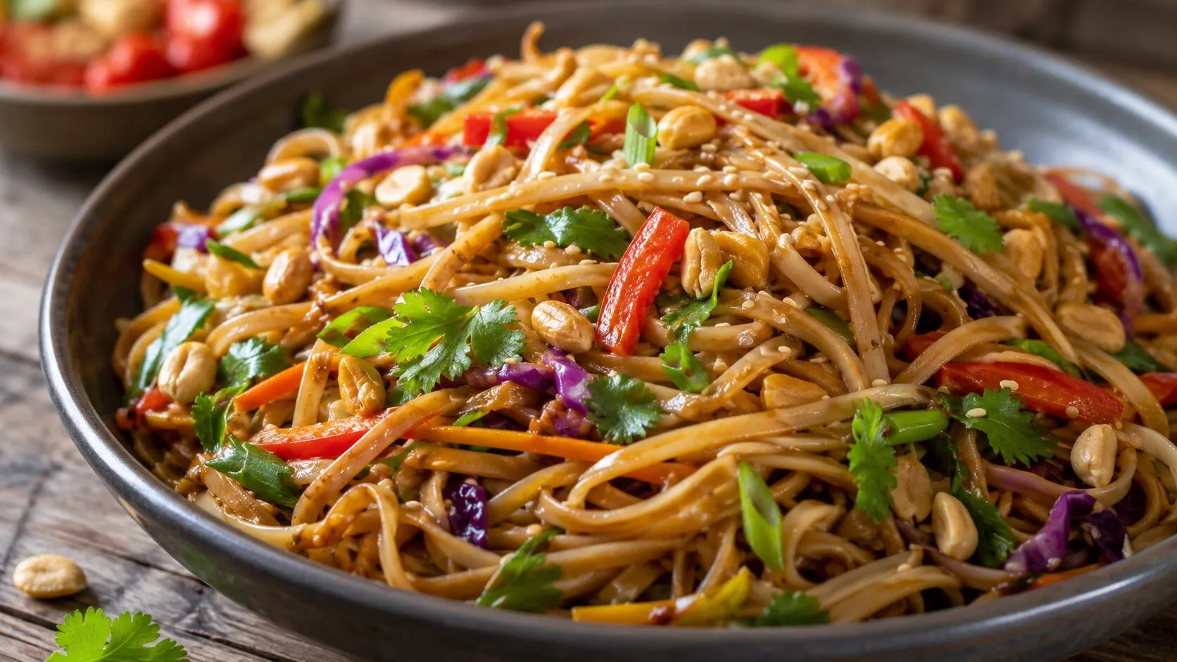 15-Minute Vegan Spicy Peanut Noodles