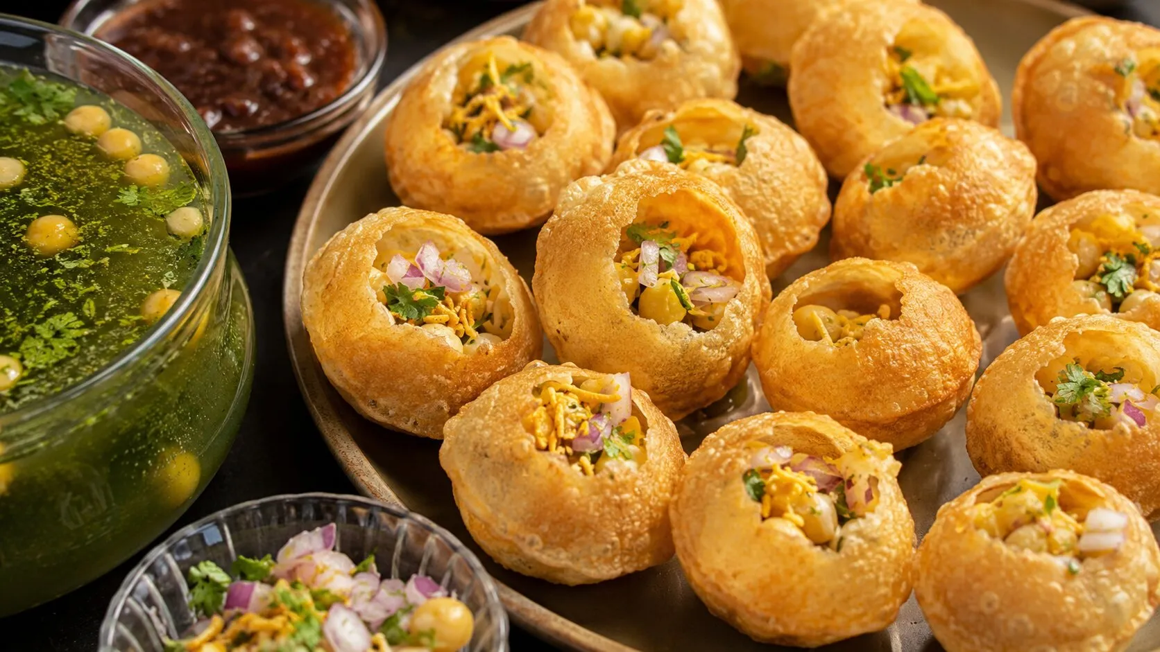 Authentic Homemade Pani Puri Street Snack Authentic Homemade Pani Puri Street Snack