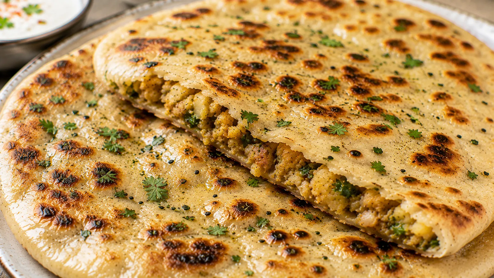 Authentic Tawa Stuffed Amritsari Kulcha
