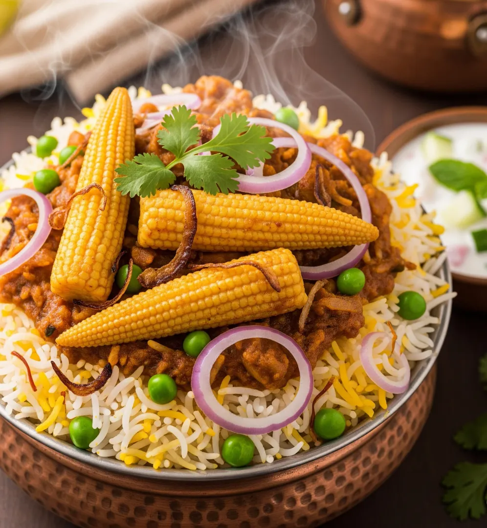 Baby Corn Masala Biryani
