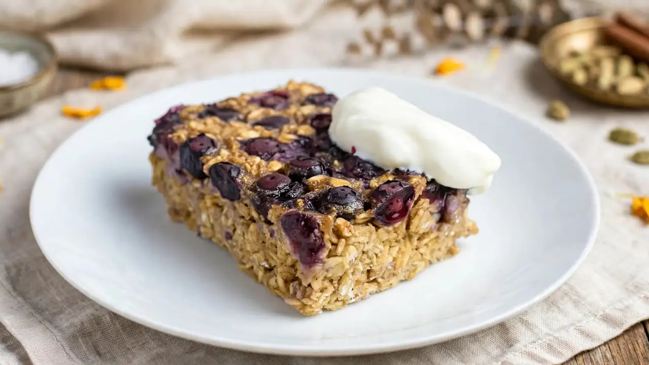 Blueberry Banana Baked Oatmeal Bars Blueberry Banana Baked Oatmeal Bars