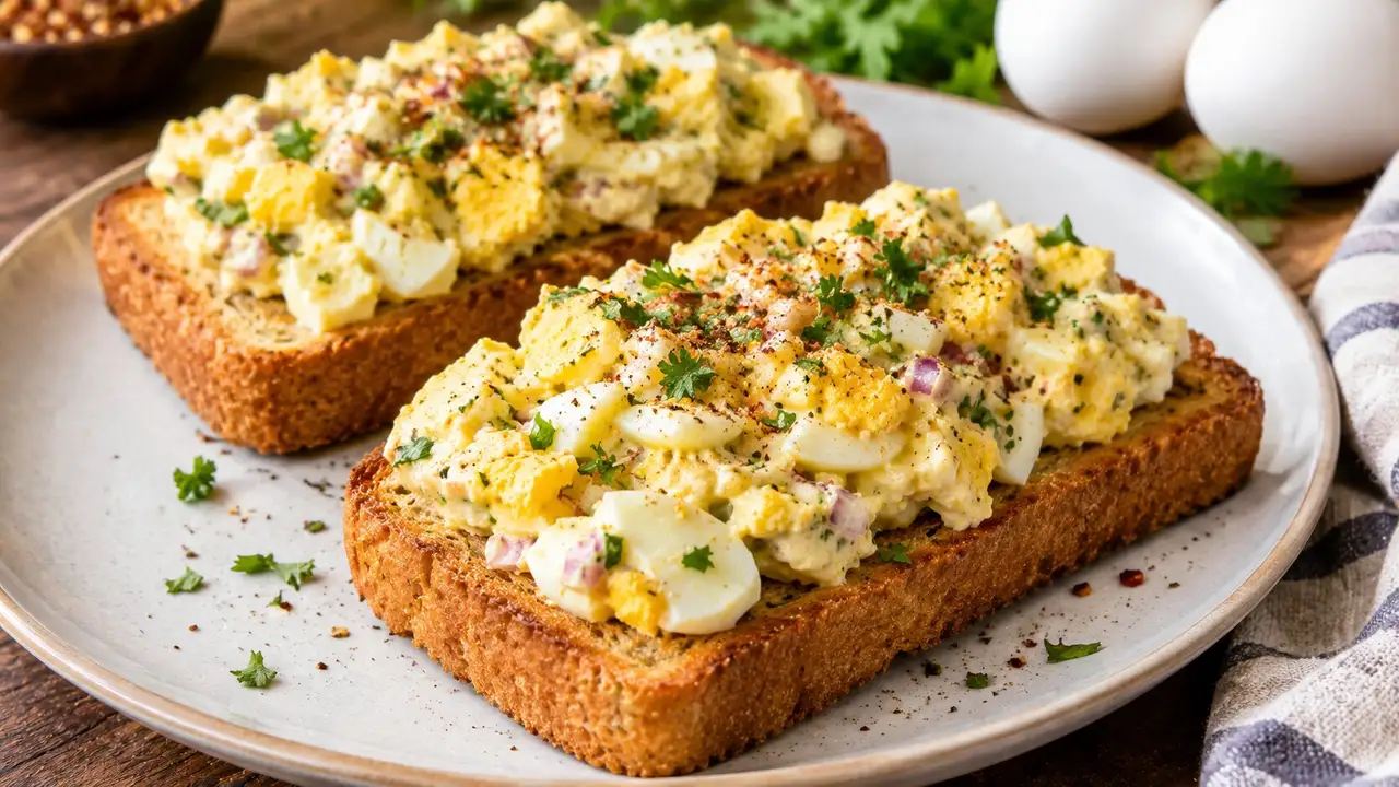 Cheesy Boiled Egg Toast Cheesy Boiled Egg Toast