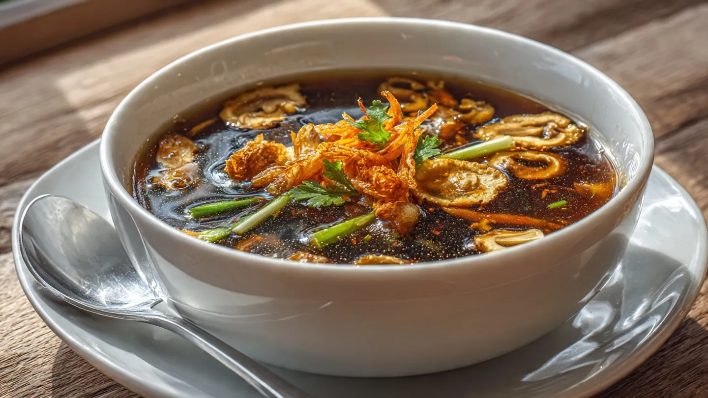 Chinese-Style Burnt Garlic Noodle Soup