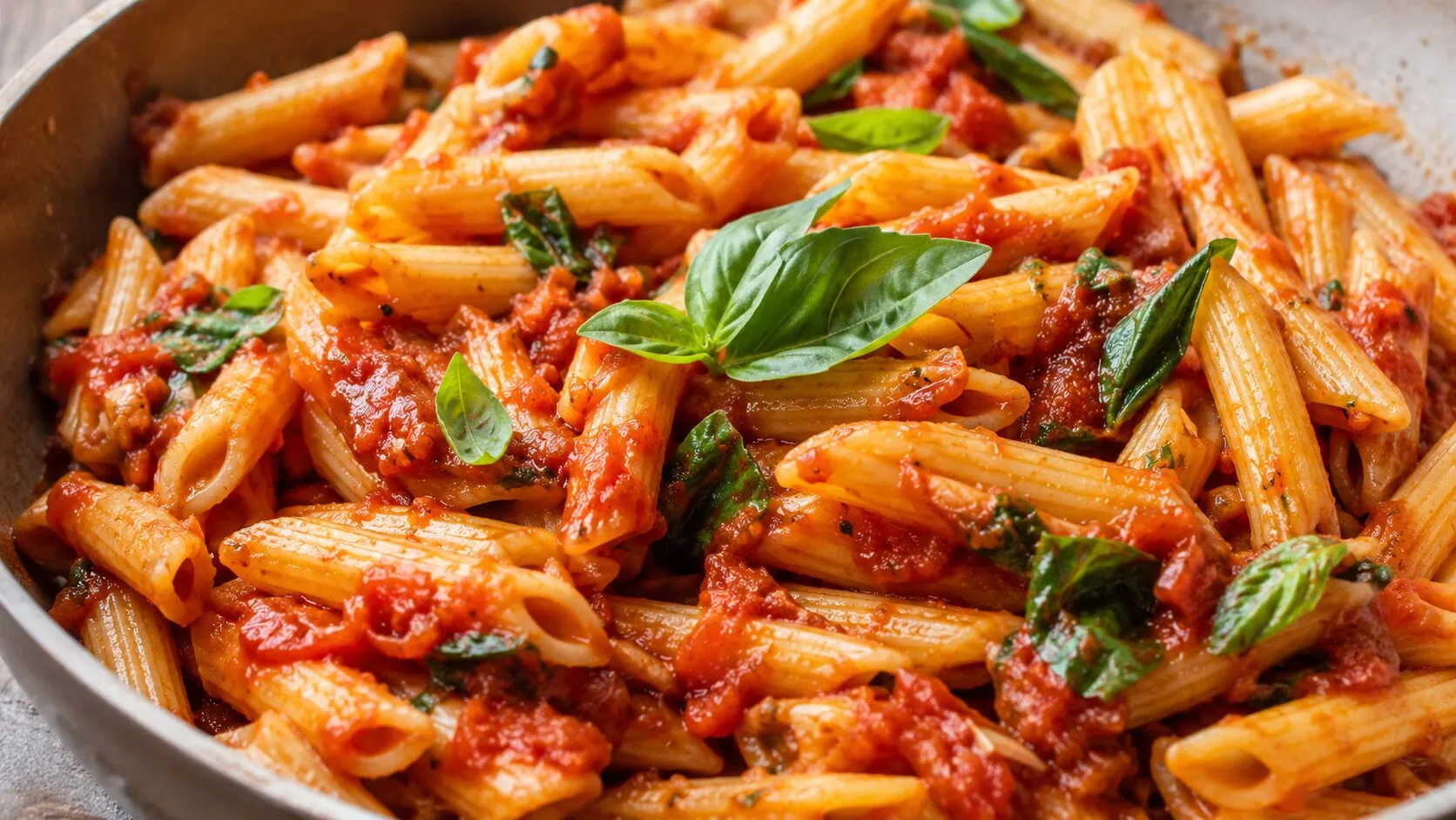 Classic Tomato Basil Red Sauce Pasta