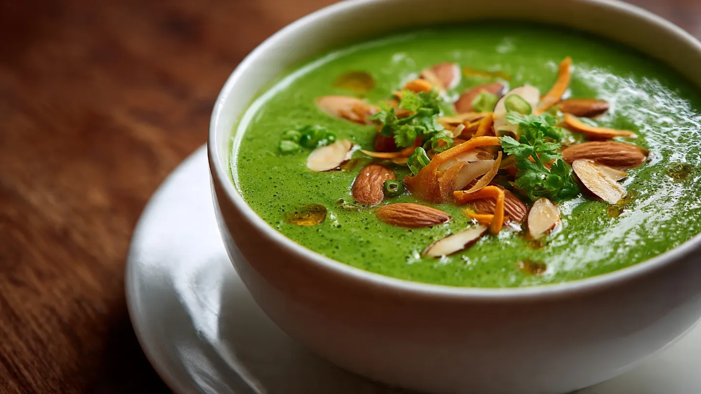 Creamy Broccoli Almond Soup