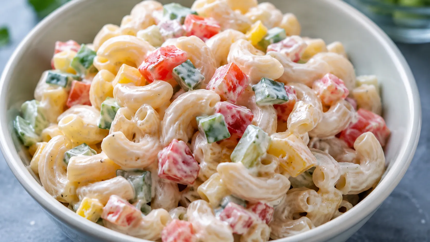 Creamy Eggless Mayonnaise Pasta Salad