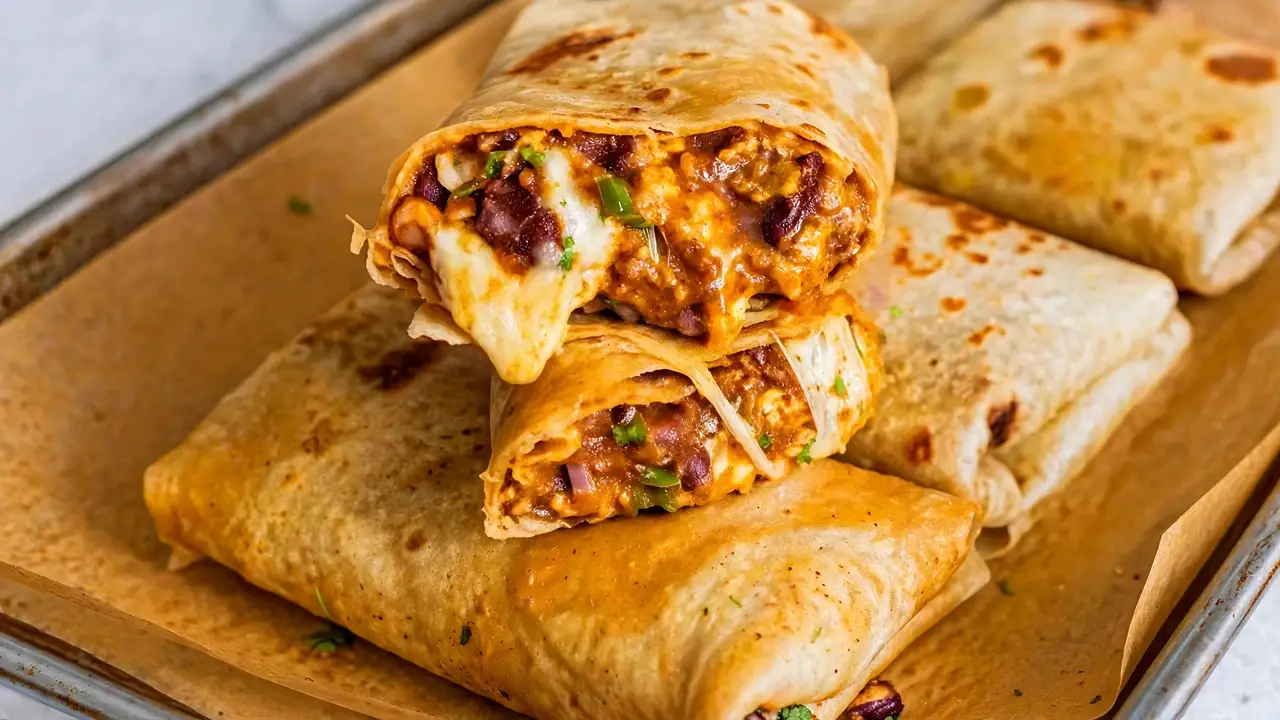 Creamy Homemade Bean and Cheese Burritos