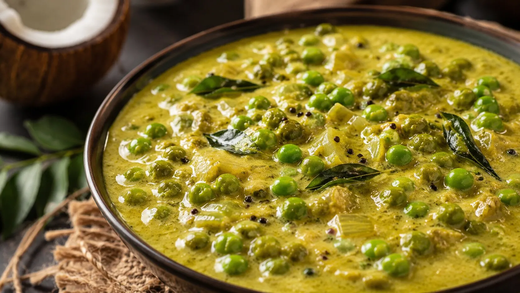 Creamy South Indian Matar Coconut Curry