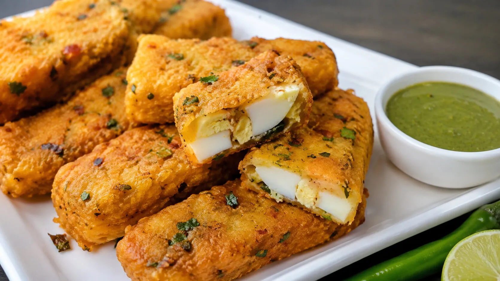 Crispy Steamed Egg Pakoda Fingers Crispy Steamed Egg Pakoda Fingers