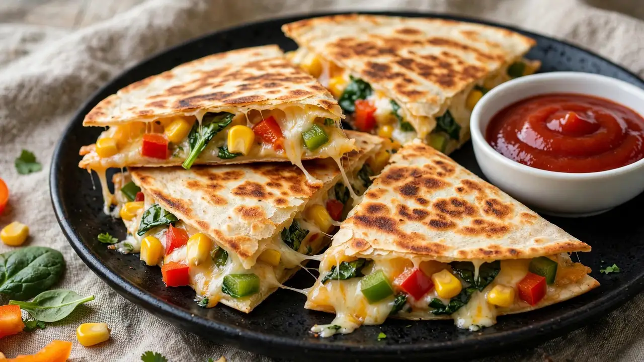 Crispy Vegetable Quesadilla Snacks