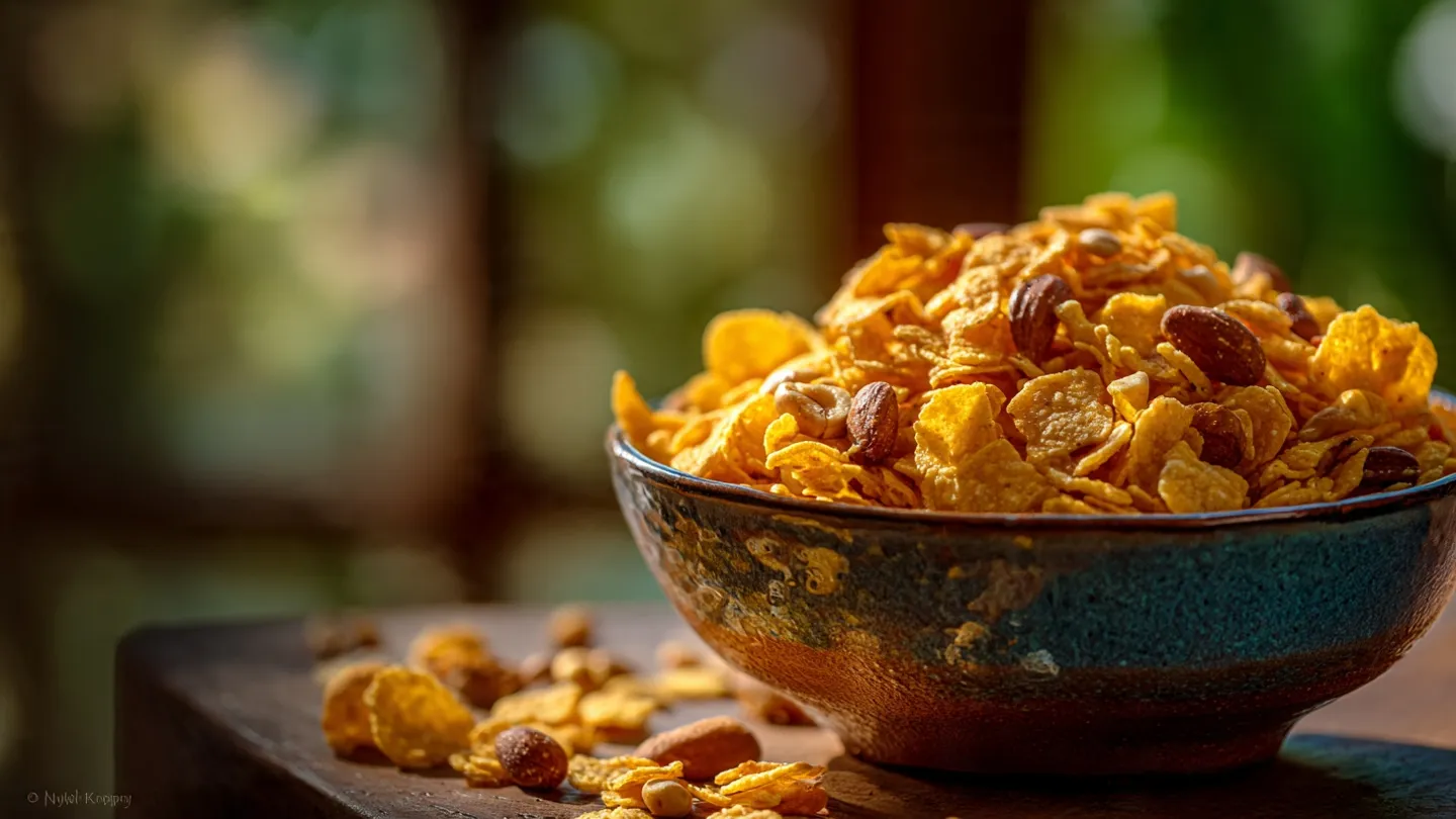 Crunchy Corn Flakes Chivda Snack Crunchy Corn Flakes Chivda Snack