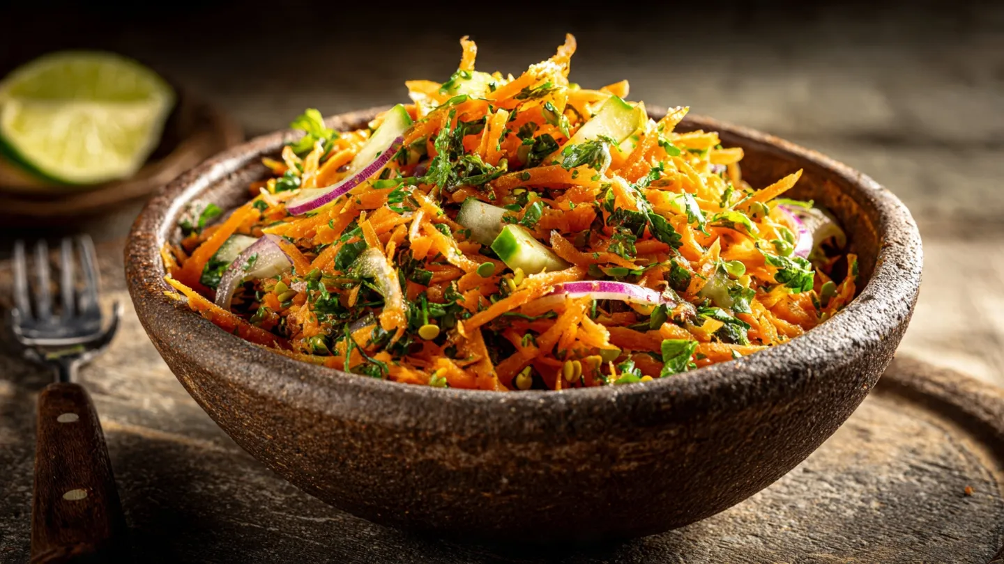 Crunchy Mung Bean Sprout Carrot Salad