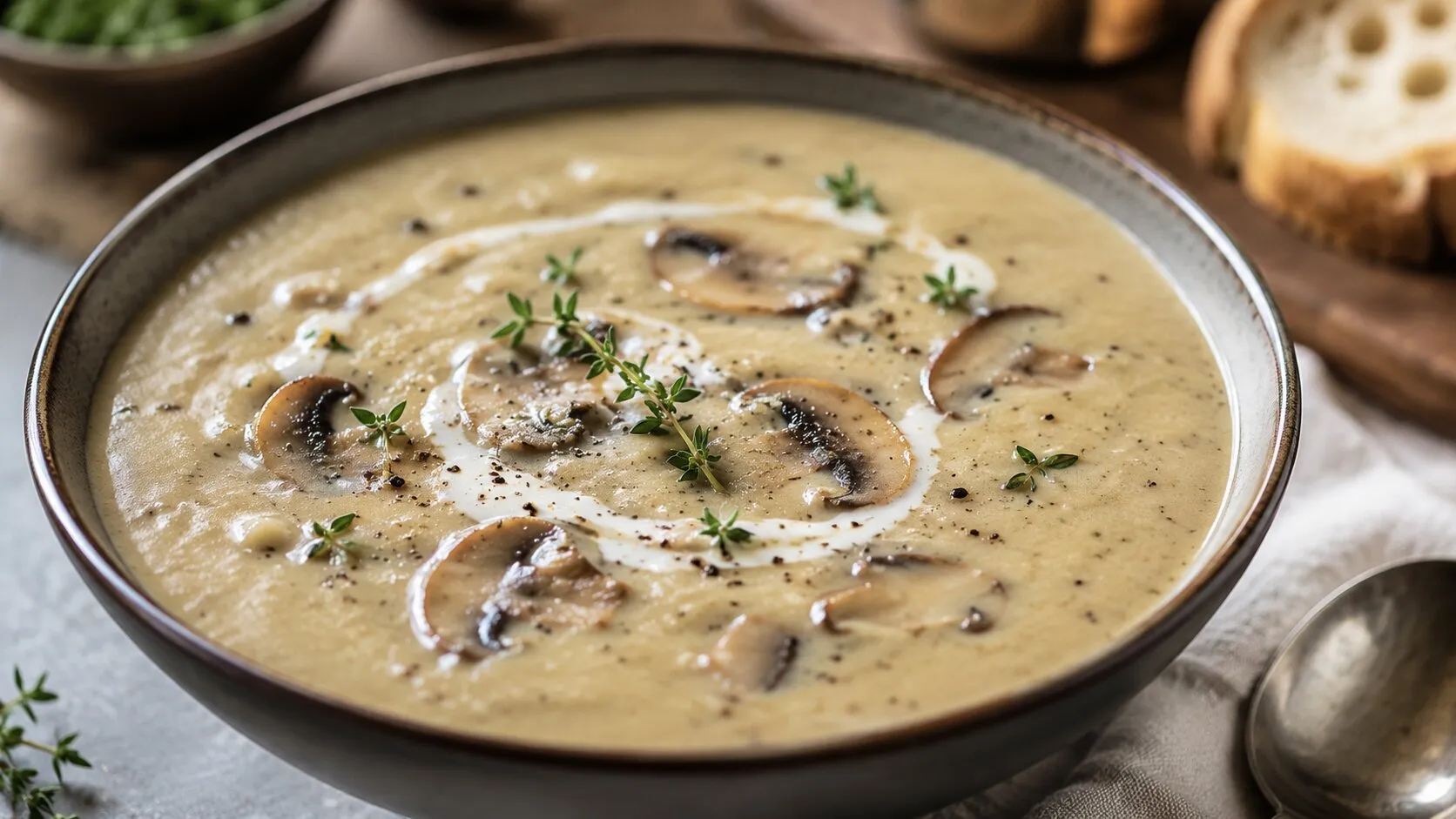 Delicious & Creamy Mushroom Soup