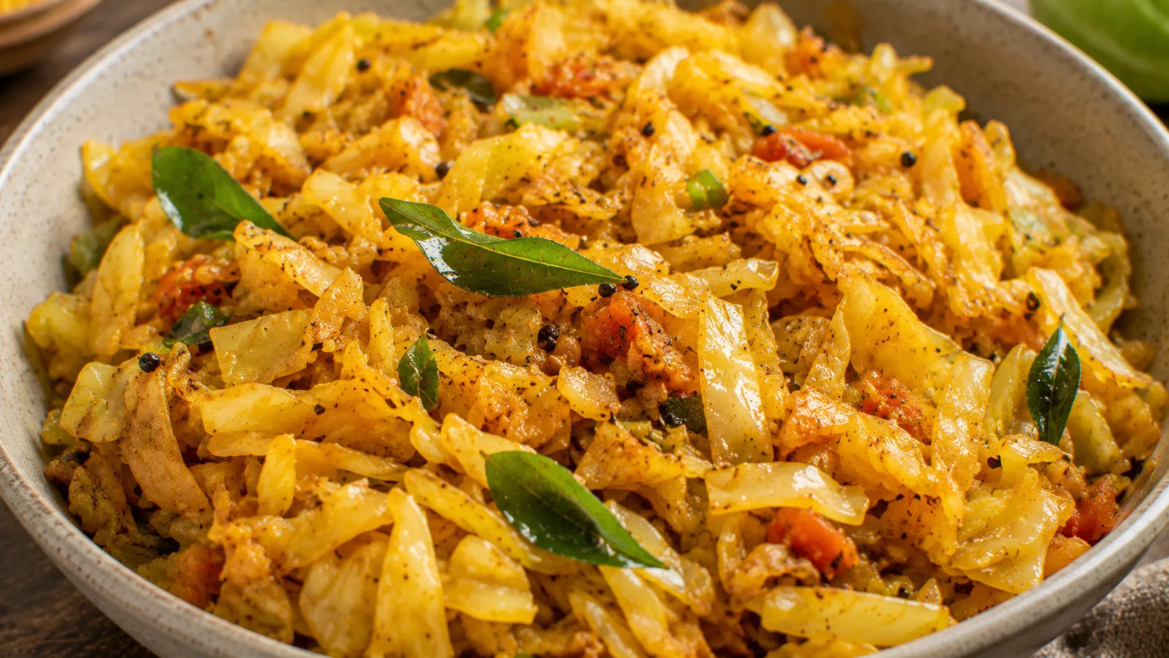 Delicious Spiced Braised Cabbage Curry