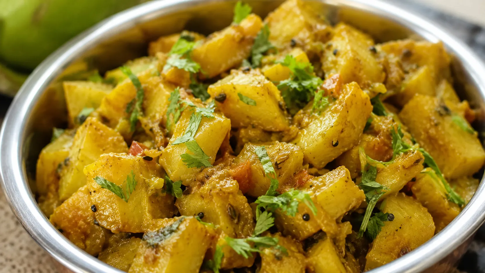 Delicious Spiced Raw Banana Curry