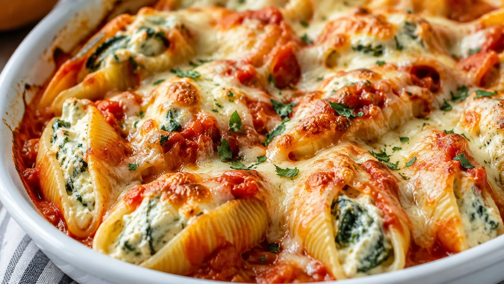 Easy Cheesy Ricotta Stuffed Shells