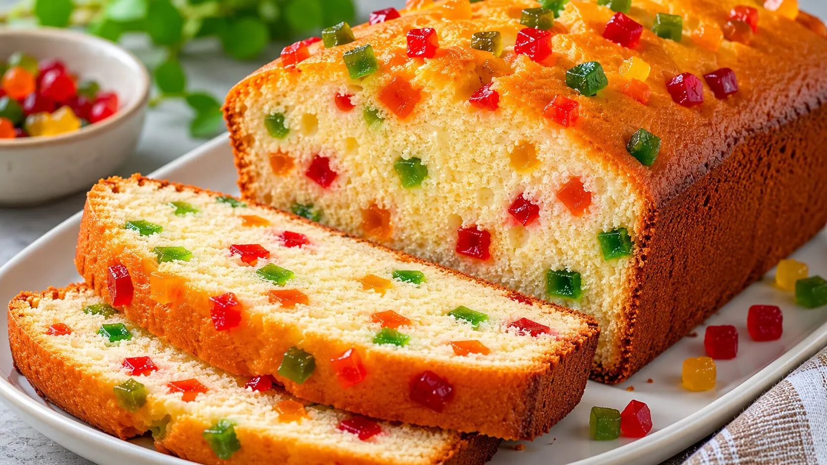 Easy Eggless Tutti Frutti Bakery Cake