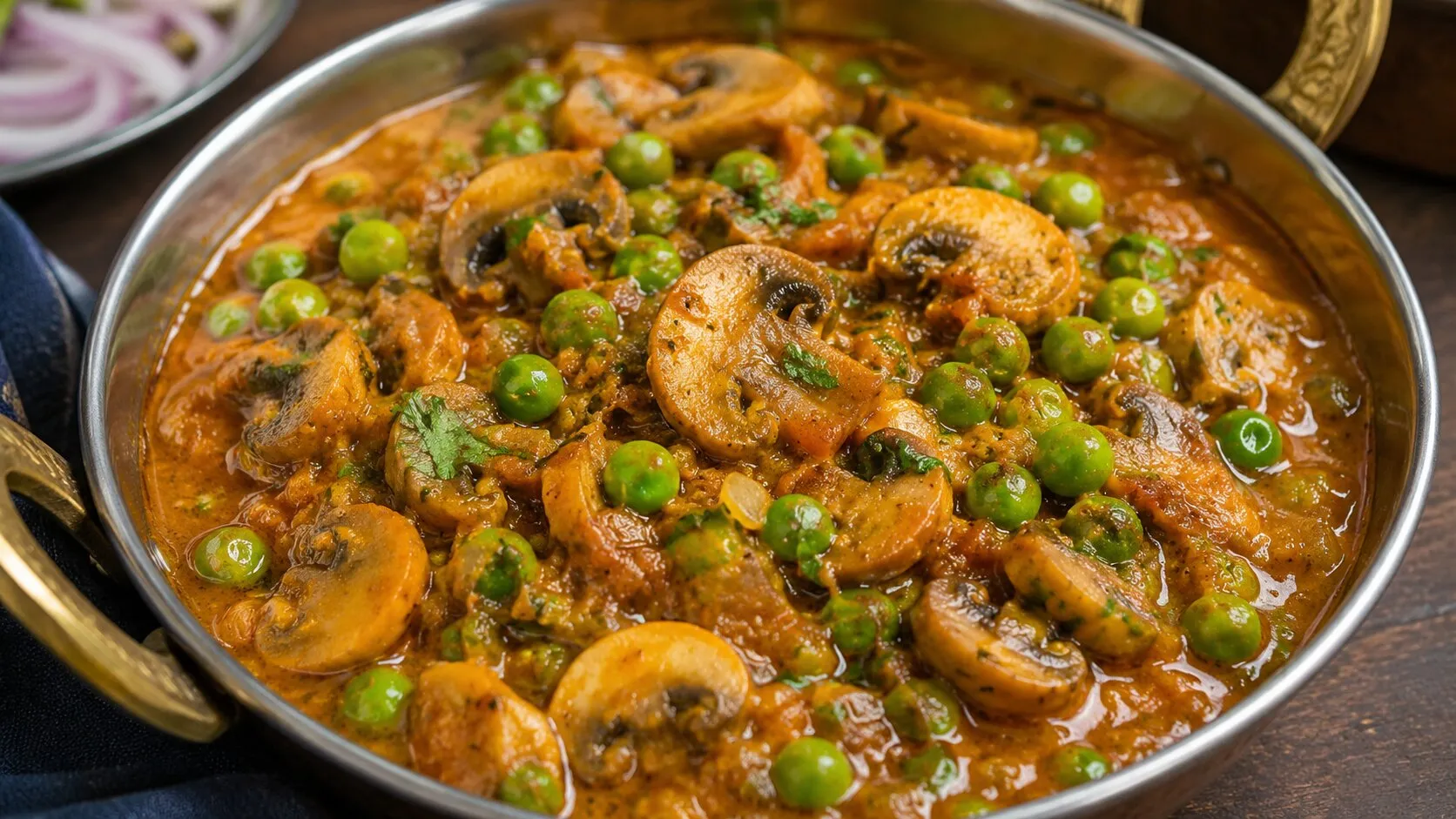 Easy One-Pot Mushroom Matar Masala Easy One-Pot Mushroom Matar Masala