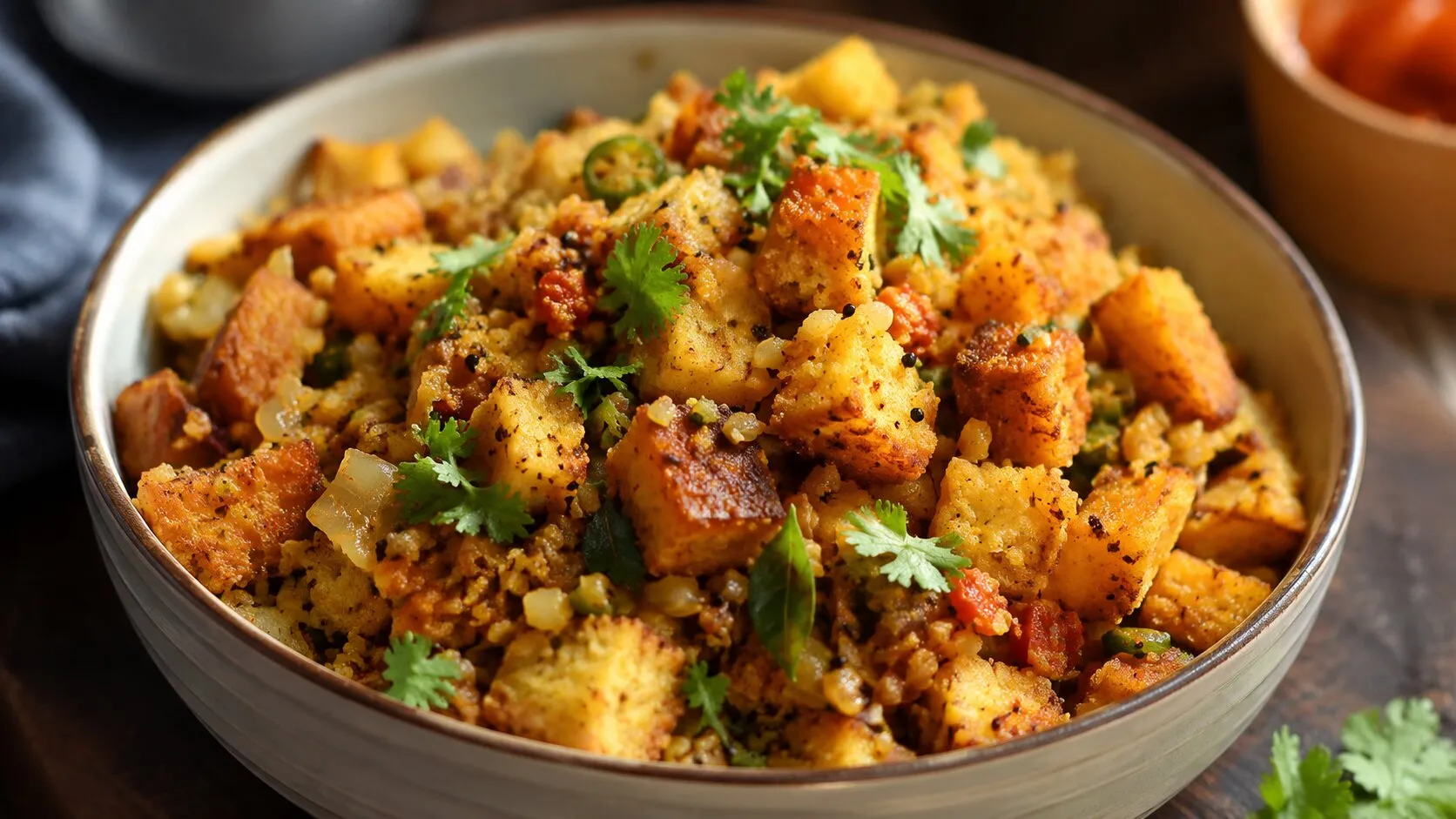 Easy & Tasty Masala Bread Upma Easy & Tasty Masala Bread Upma