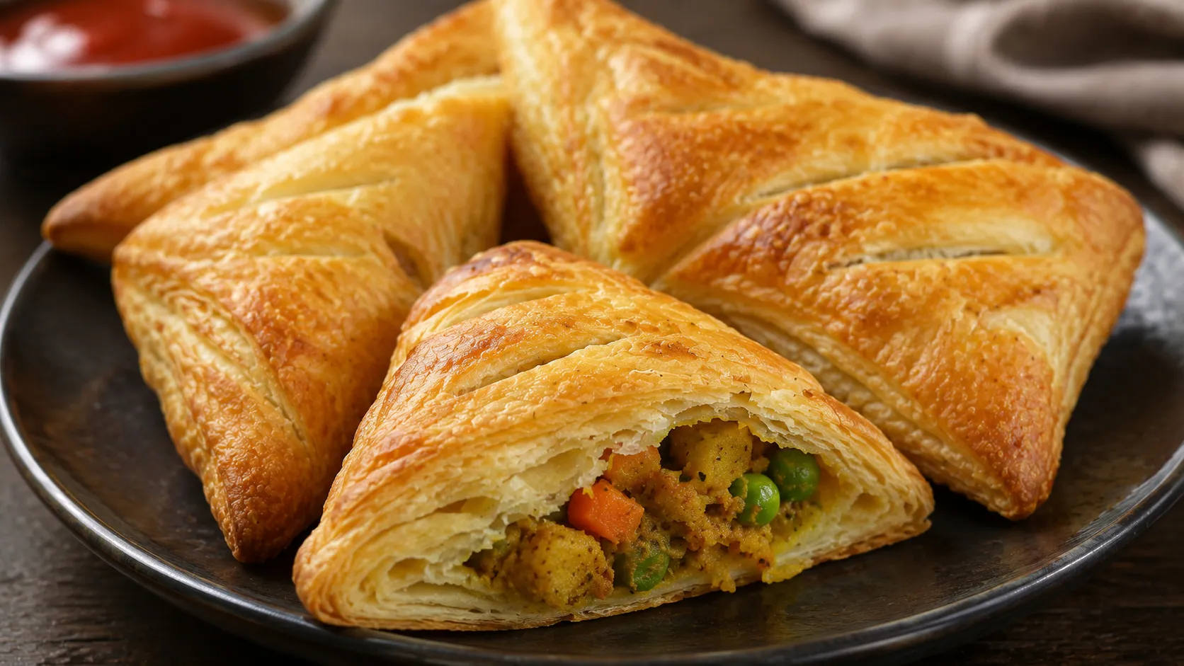 Flaky Homemade Vegetable Puff Patties Flaky Homemade Vegetable Puff Patties