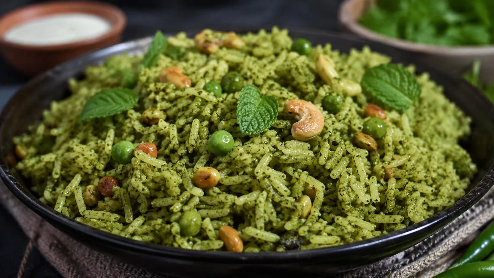 Flavorful One-Pot Mint Pulao Flavorful One-Pot Mint Pulao