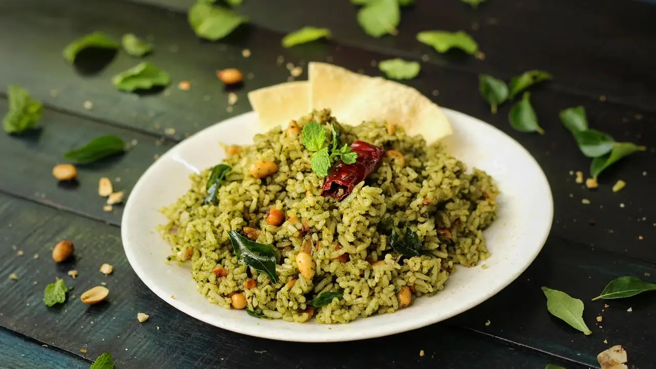 Flavorful Pudina Mint Rice Flavorful Pudina Mint Rice