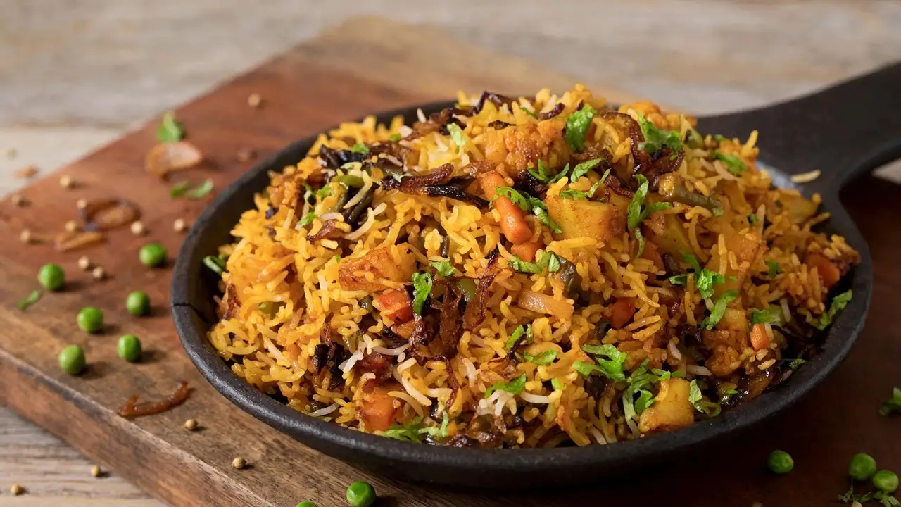 Flavorful Vegetable Dum Biryani