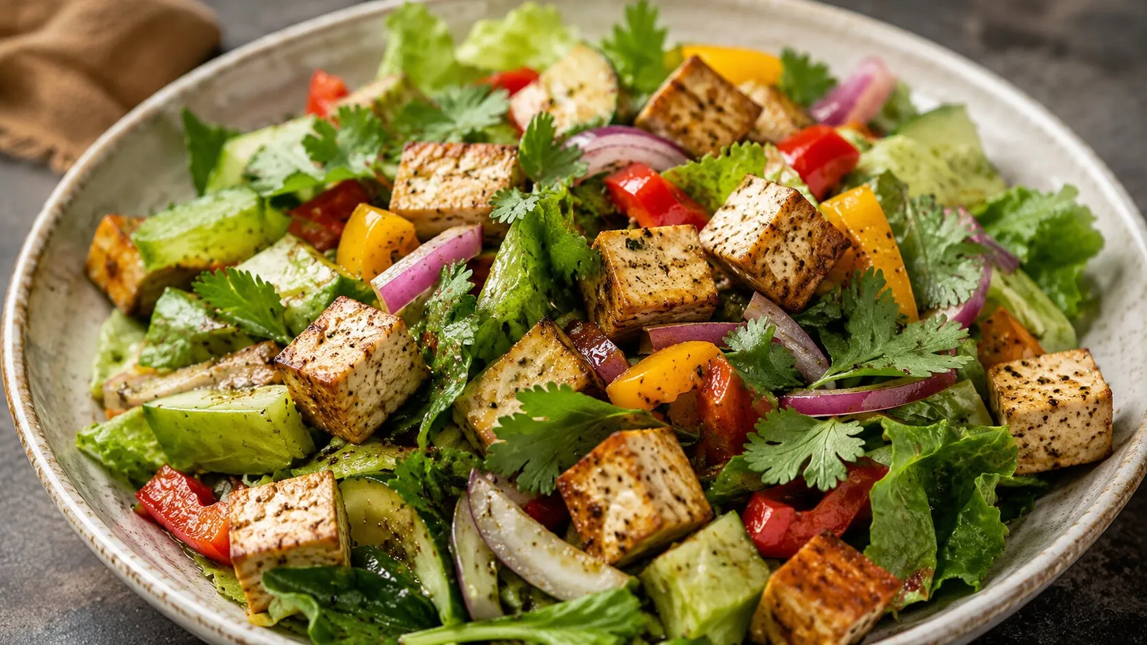 Fresh and Savory Japanese Tofu Salad