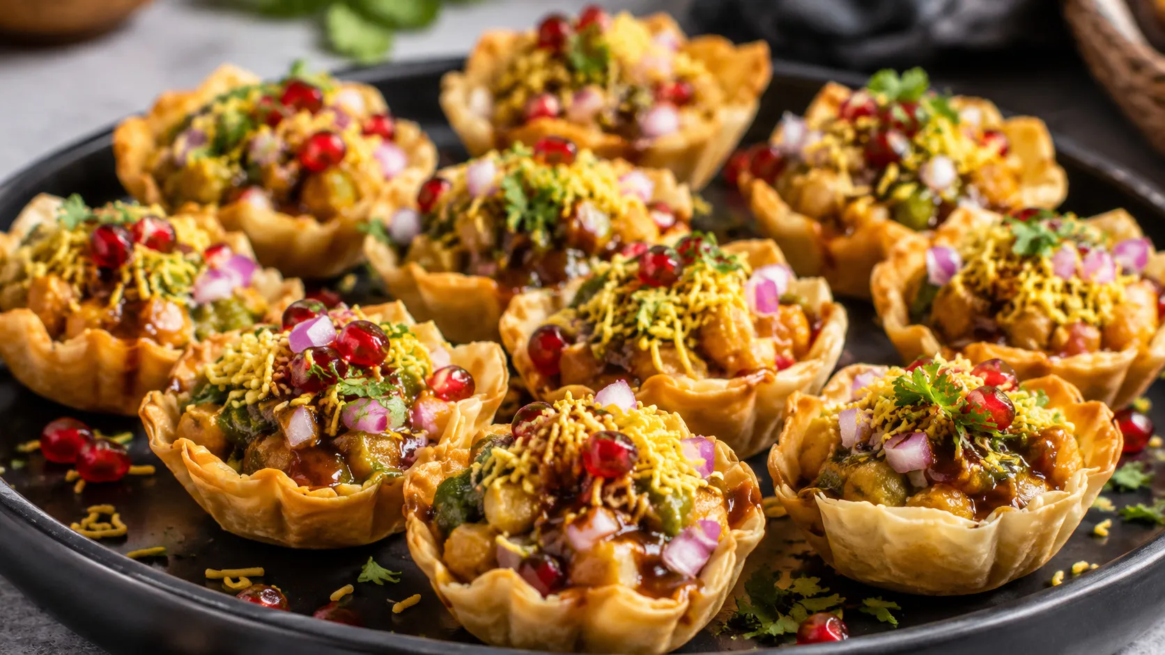 Healthy Air Fryer Sev Puri Healthy Air Fryer Sev Puri
