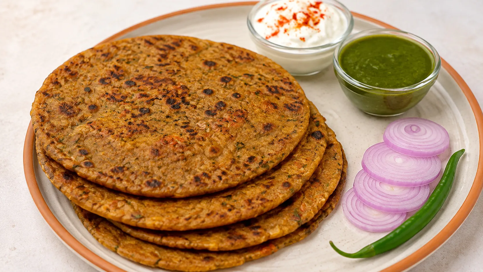 Healthy Bajra Masala Paratha