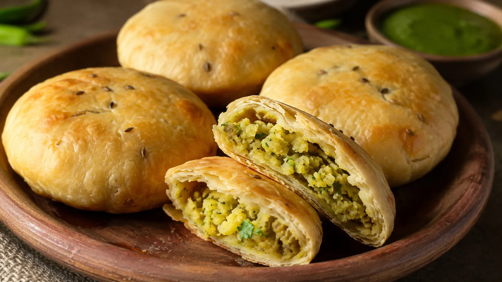 Healthy Baked Whole Wheat Moong Dal Kachori Healthy Baked Whole Wheat Moong Dal Kachori