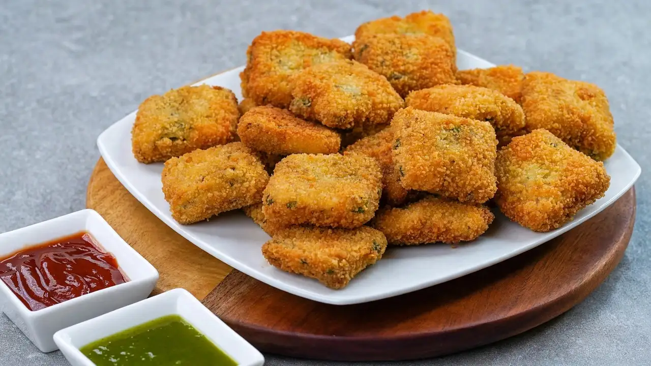 Healthy Crispy Golden Homemade Potato Nuggets
