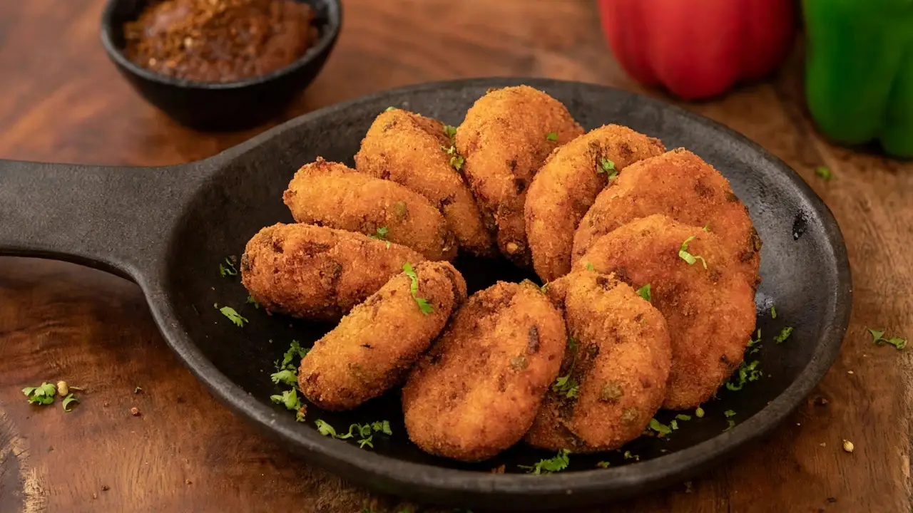 Healthy Crispy Golden Vegetable Cutlets Healthy Crispy Golden Vegetable Cutlets