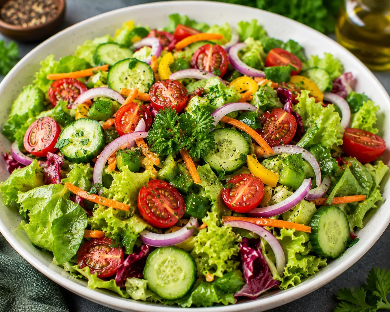 Healthy & Delicious Garden Green Salad