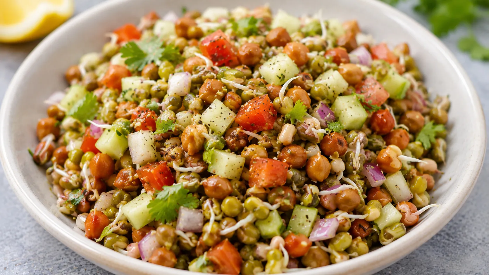 Healthy Diabetic-Friendly Sprouts Salad