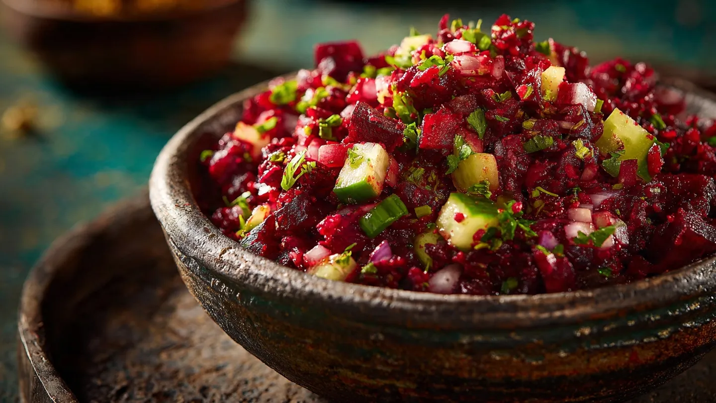 Healthy Iron-Rich Beetroot Sprout Salad