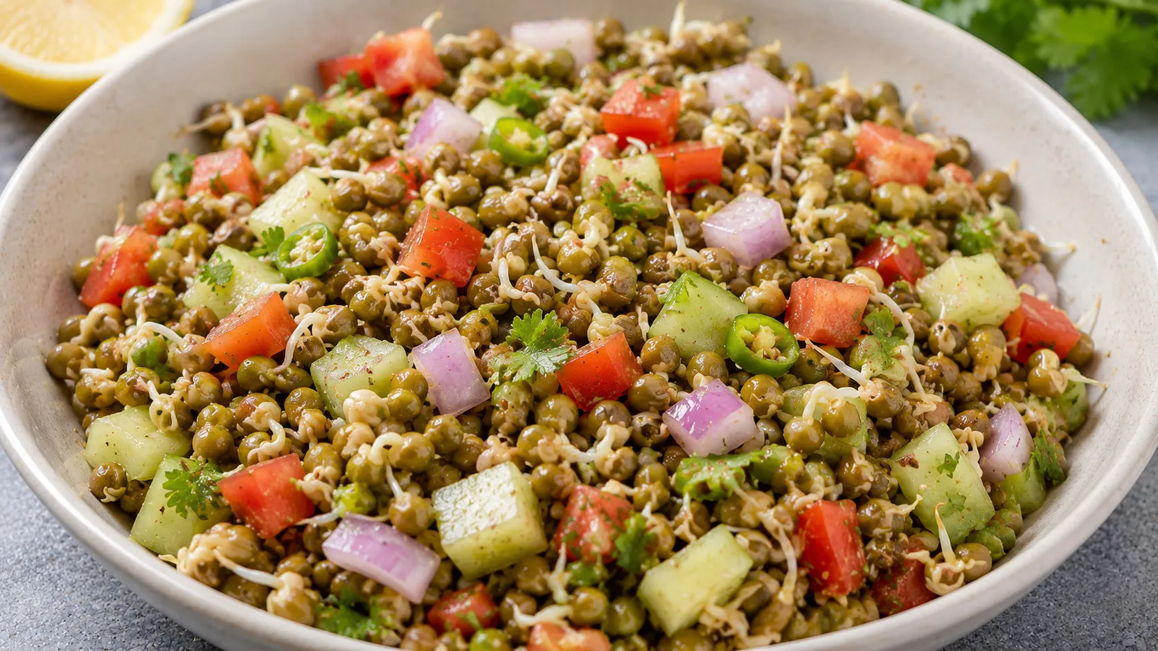 Healthy Protein-Packed Matki Sprout Salad