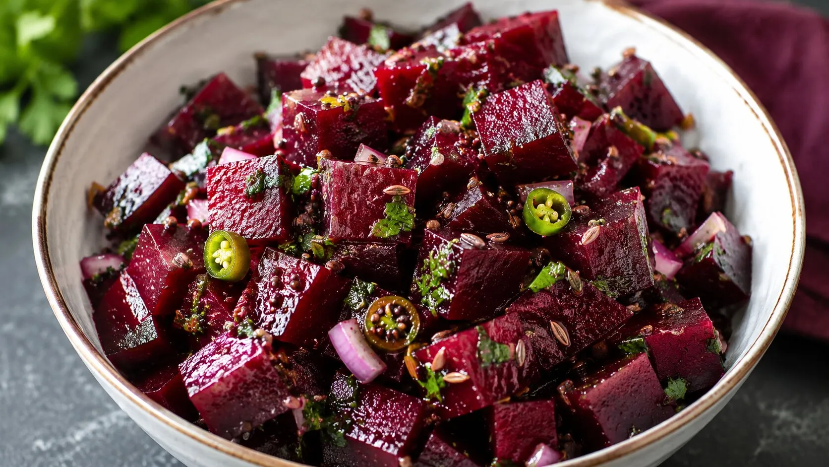 Healthy Roasted Beetroot Salad