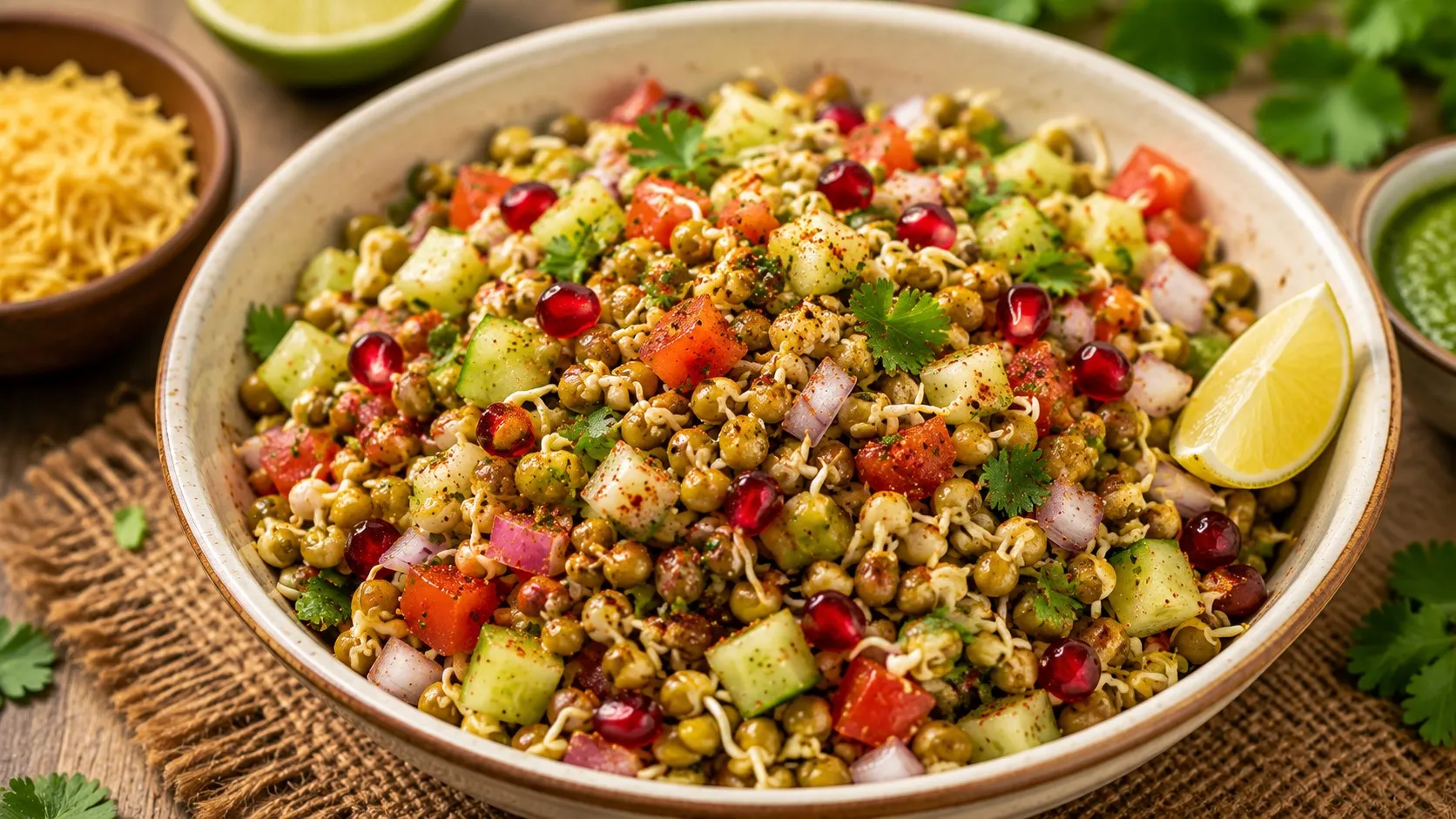 Healthy Sprouted Moth Bean Chaat Healthy Sprouted Moth Bean Chaat