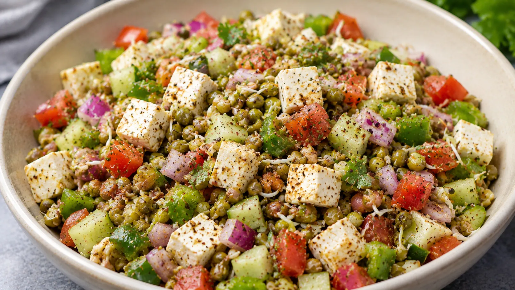 High-Protein Paneer & Sprouted Salad