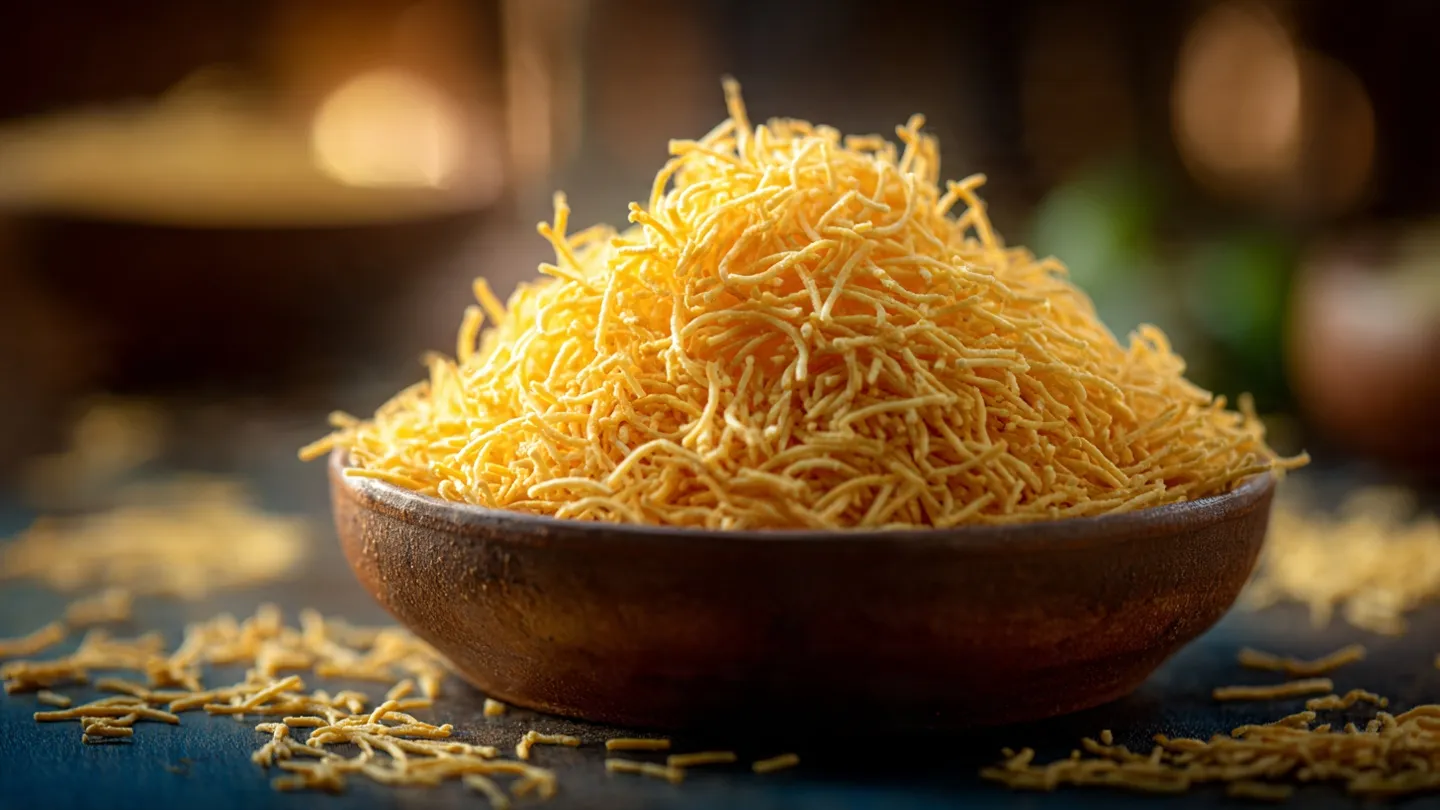 Homemade Crispy Nylon Besan Sev Homemade Crispy Nylon Besan Sev
