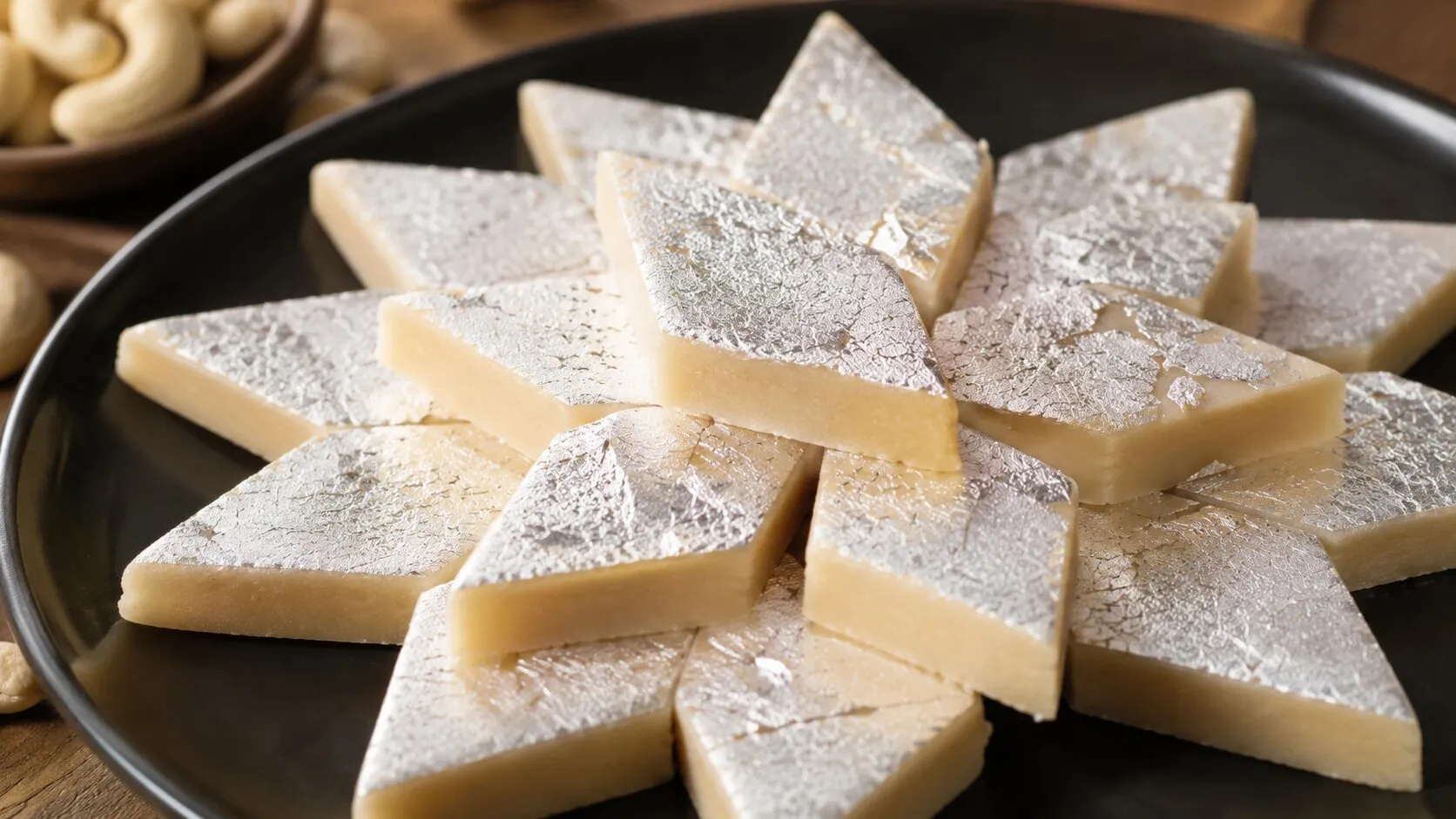 Homemade Kaju Katli (Cashew Fudge)