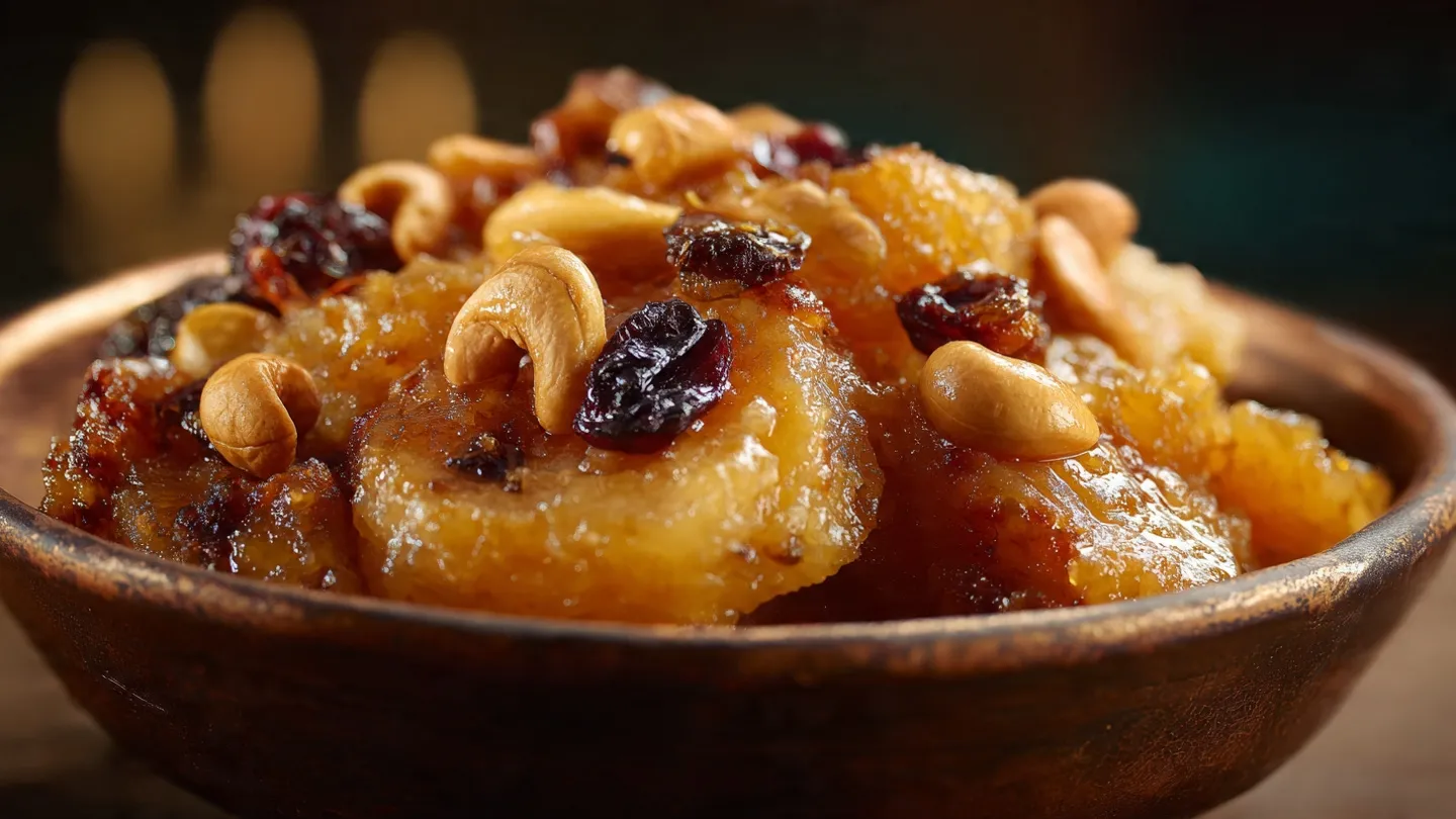 Homemade Sweet Banana Halwa Dessert