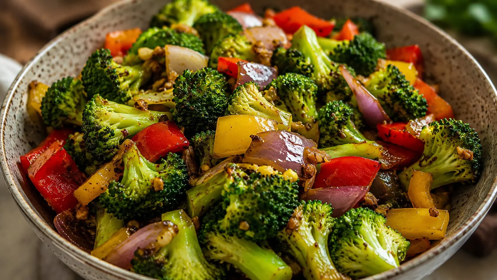Hot Stir-Fried Broccoli Salad