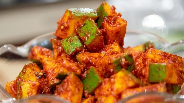 Instant Raw Mango Pickle in 10 Minutes