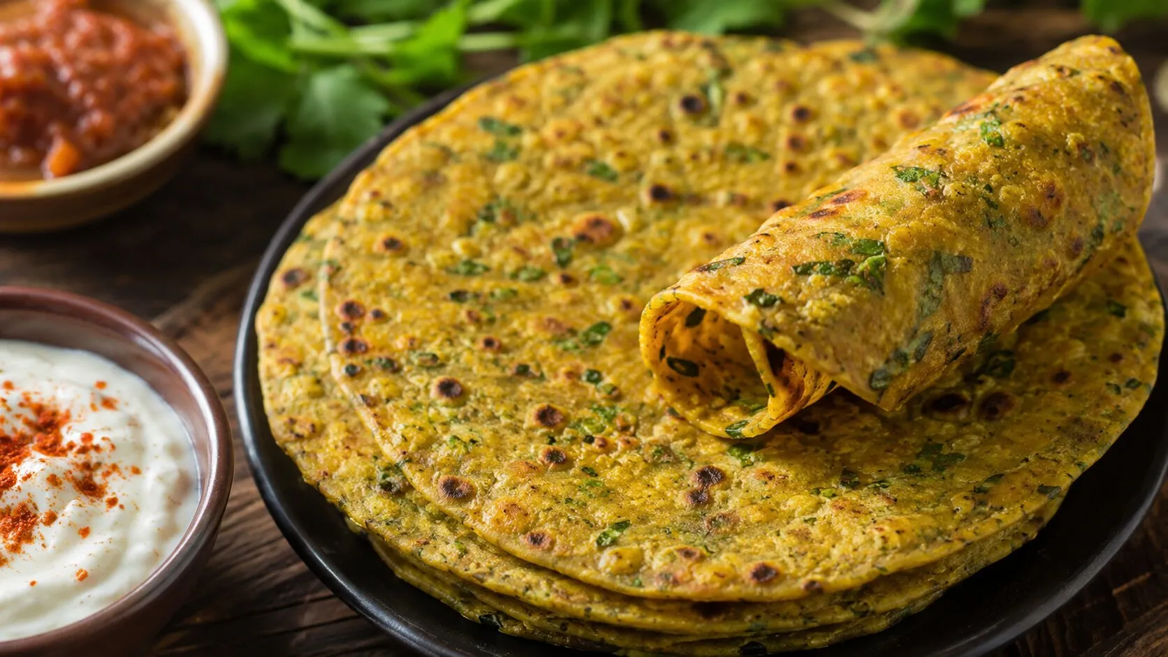 Multigrain Methi Theplas