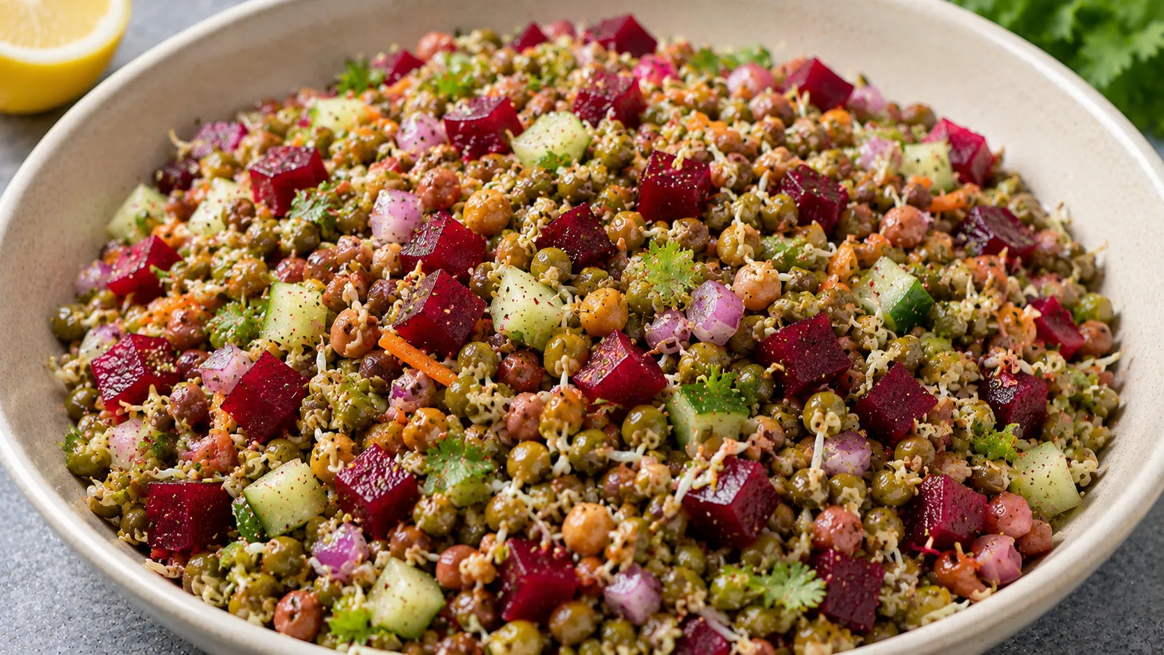 Nutrient-Packed Beet and Sprout Salad