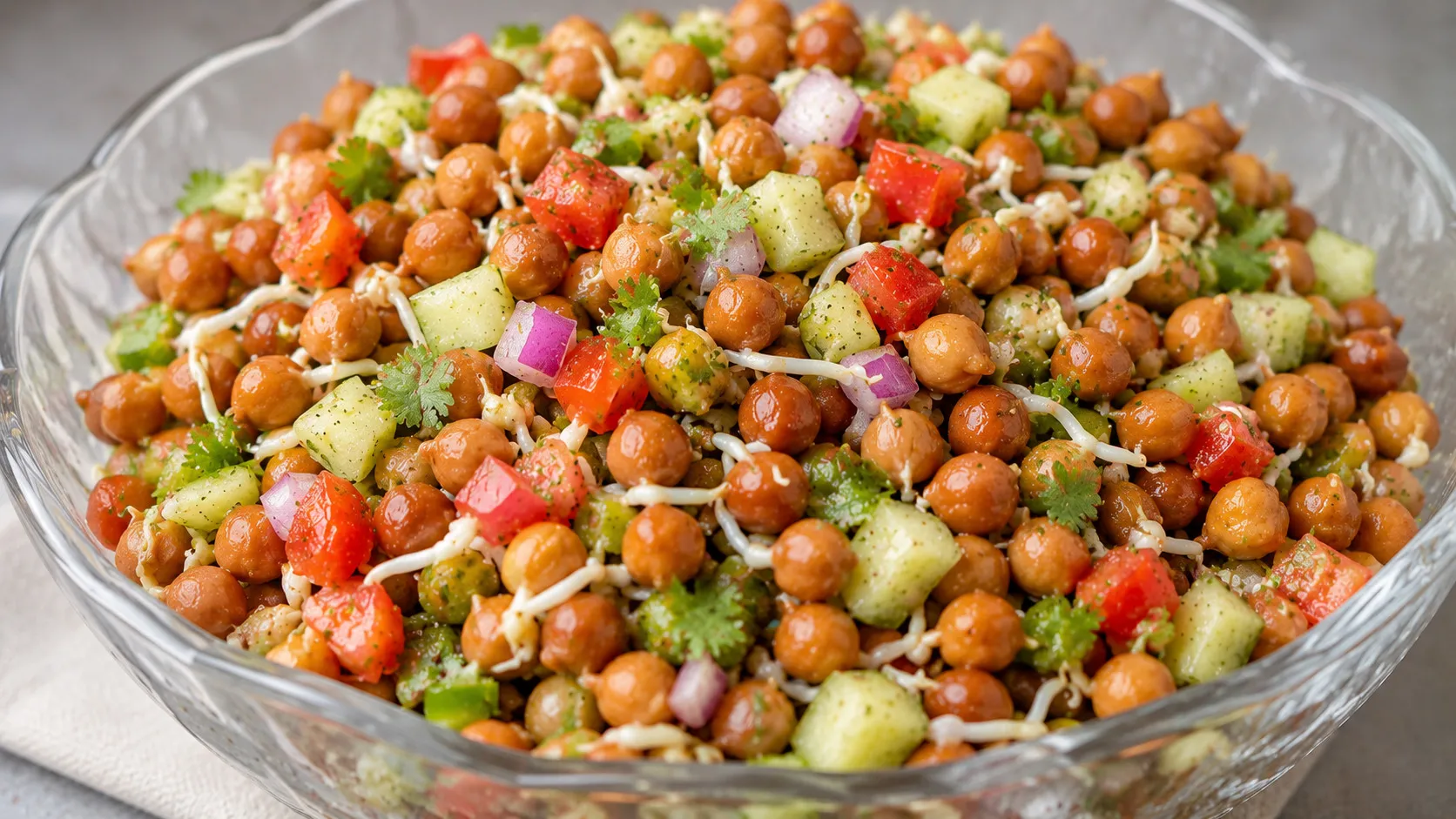 Protein-Packed Mixed Sprouts Chaat Salad